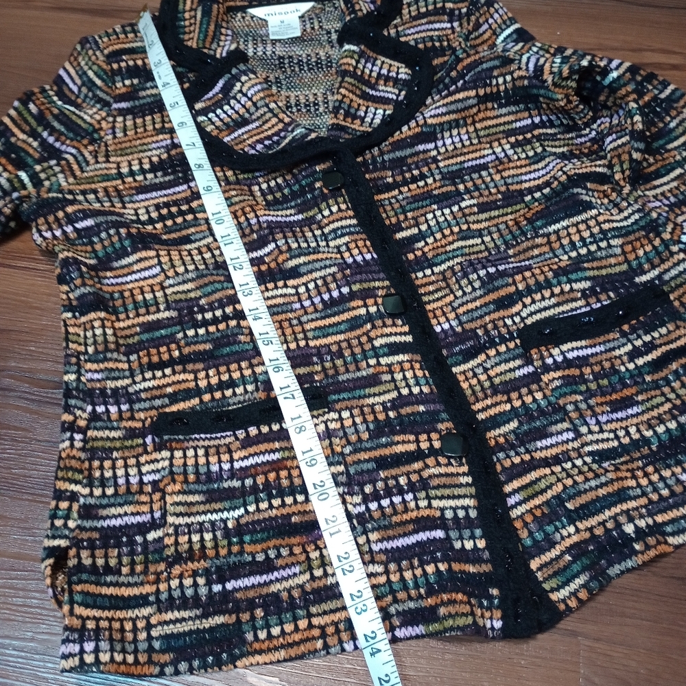Exclusively Misook Button Front Multicolored Swea… - image 7